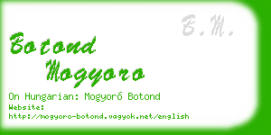 botond mogyoro business card