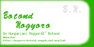 botond mogyoro business card